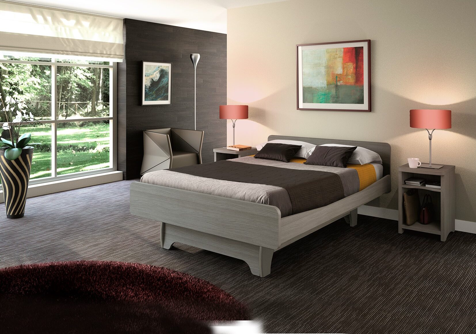 The Churchill, Hi-Low adjustable bed with electrical backrest